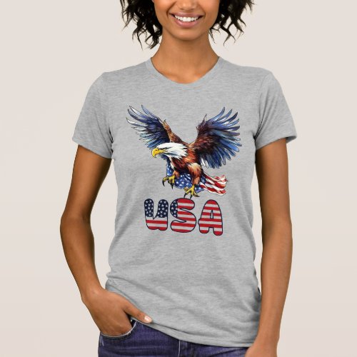 Patriotic Wings_Eagle American Flag_Independence  T_Shirt