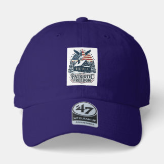 Patriotic Winter Cabin Vector Graphic Tee 47 Brand Hat
