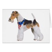 Patriotic Wire Fox Terrier (Front Horizontal)