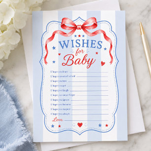 Patriotic Wishes for Baby Card