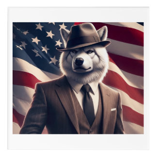Patriotic Wolf Acrylic Print