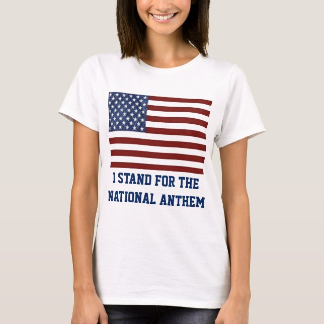 Patriotic Woman's t-shirt with American Flag (Front)