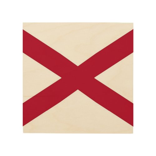 Patriotic wood canvas with Flag of Alabama