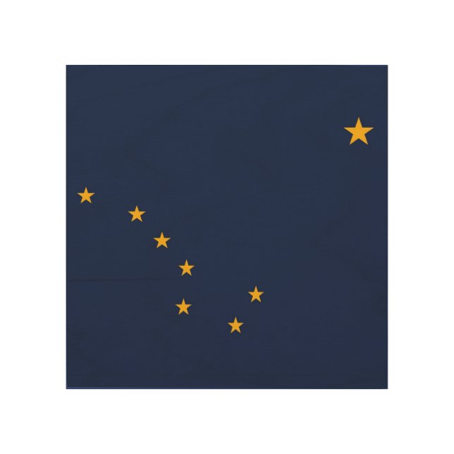 Patriotic wood canvas with Flag of Alaska (Front)