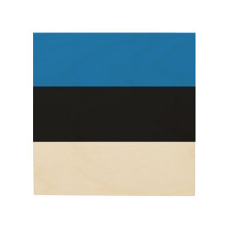 Patriotic wood canvas with Flag of Estonia
