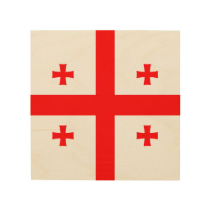 Patriotic wood canvas with Flag of Georgia