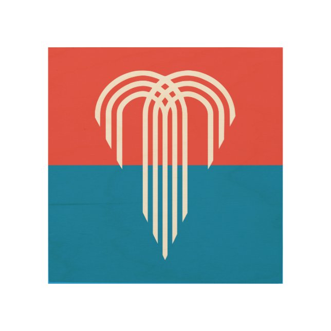 Patriotic wood canvas with Flag of Kansas City (Front)