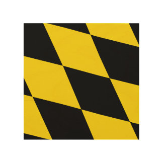 Patriotic wood canvas with Flag of Munich
