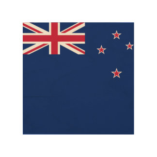 Patriotic wood canvas with Flag of New Zealand