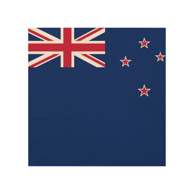 Patriotic wood canvas with Flag of New Zealand (Front)