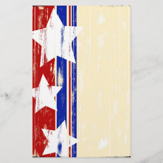 Patriotic Wood Stationary Stationery