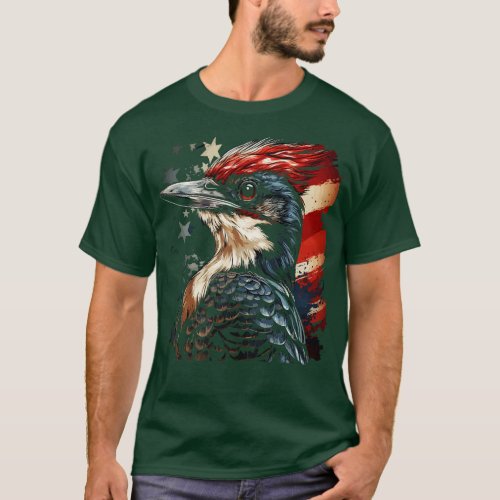 Patriotic Woodpecker T_Shirt