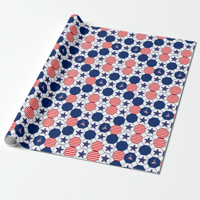 Patriotic Wrapping Paper (Unrolled)