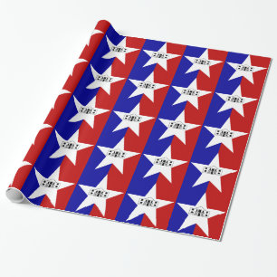 Patriotic wrapping paper Flag of San Antonio
