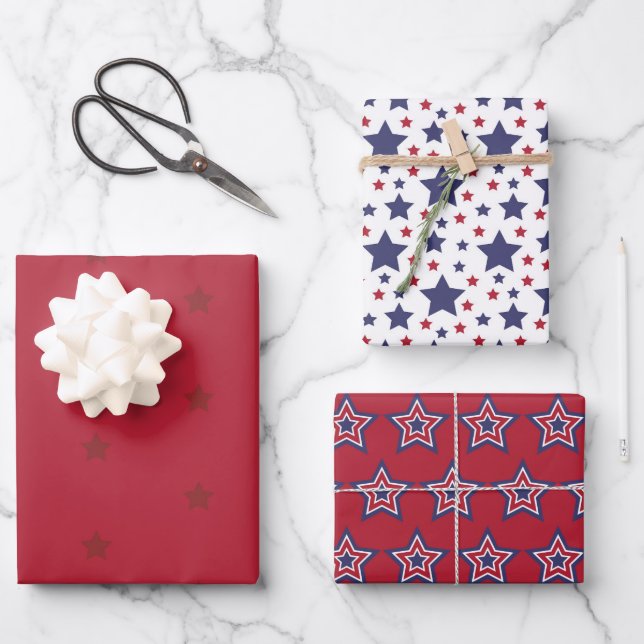 Patriotic  wrapping paper sheets (Front)