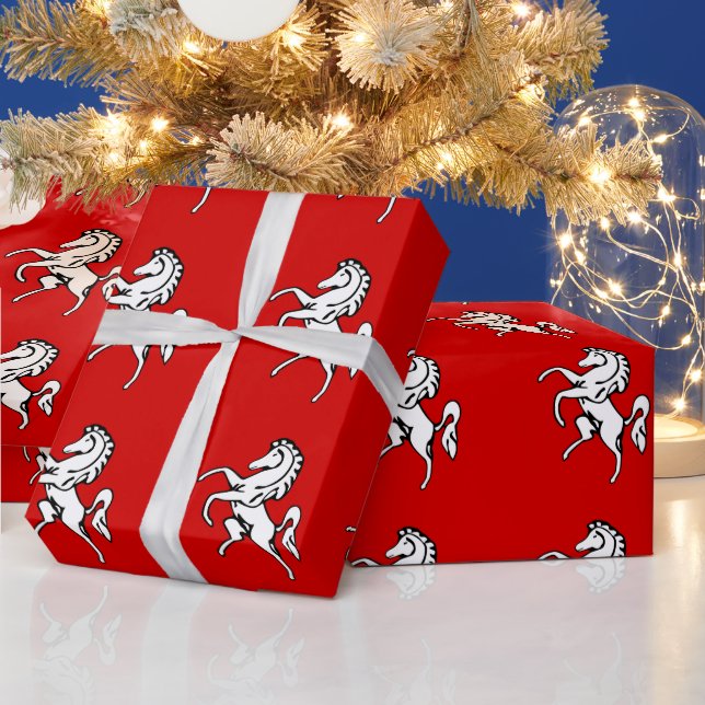 Patriotic wrapping paper with Flag of Kent County (Holidays)