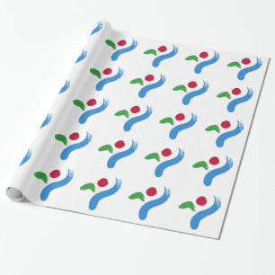 Patriotic wrapping paper with Flag of Seoul