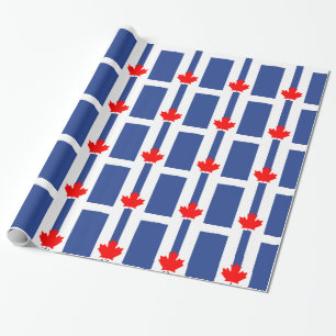 Patriotic wrapping paper with Flag of Toronto