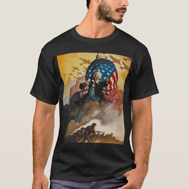 patriotic WWII poster t-shirt (Front)