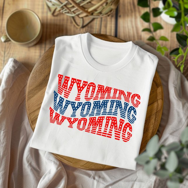 Patriotic Wyoming Red and Blue Boho T-Shirt  (Creator Uploaded)