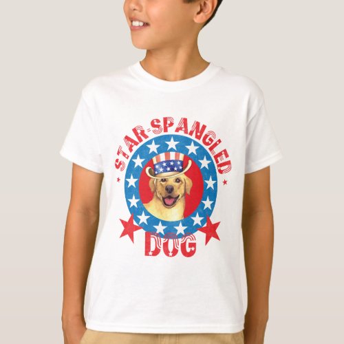 Patriotic Yellow Lab T_Shirt