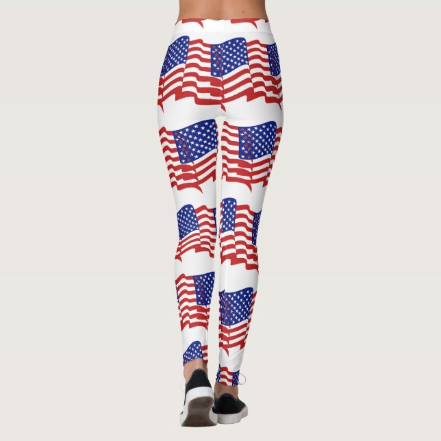 Patriotic Yoga Lady Leggings (Back)