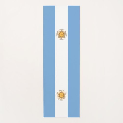 Patriotic Yoga Mats with flag of Argentina