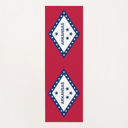 Patriotic Yoga Mats with flag of Arkansas USA