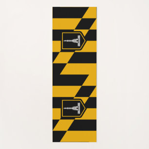 Patriotic Yoga Mats with flag of Baltimore, USA