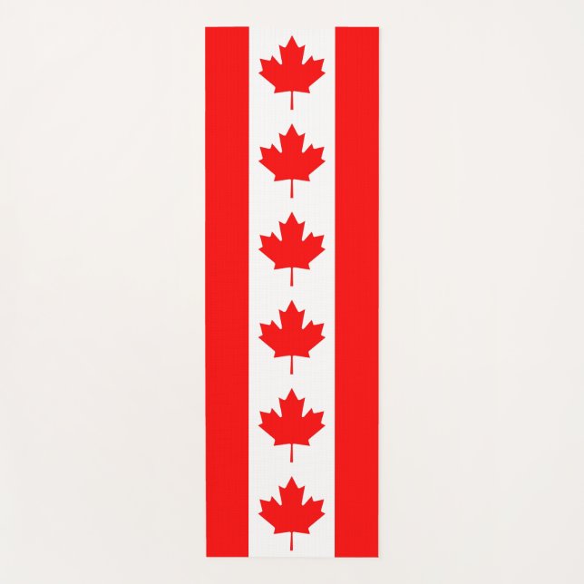 Patriotic Yoga Mats with flag of Canada (Front)