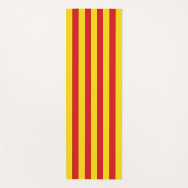 Patriotic Yoga Mats with flag of Catalonia (Front)