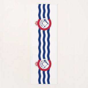Patriotic Yoga Mats with flag of Cincinnati, USA