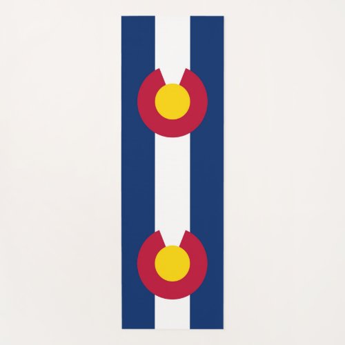 Patriotic Yoga Mats with flag of Colorado USA