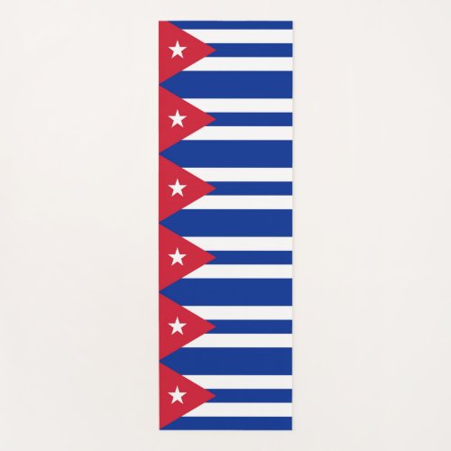 Patriotic Yoga Mats with flag of Cuba