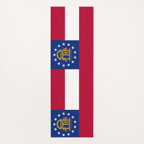 Patriotic Yoga Mats with flag of Georgia USA