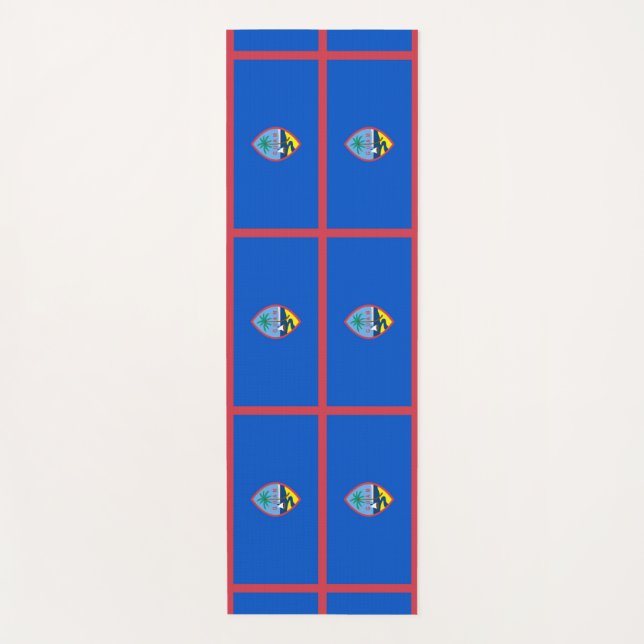 Patriotic Yoga Mats with flag of Guam, USA (Front)