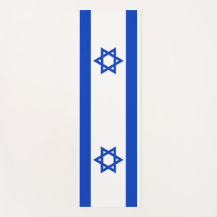 Patriotic Yoga Mats with flag of Israel