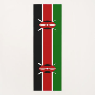 Patriotic Yoga Mats with flag of Kenya