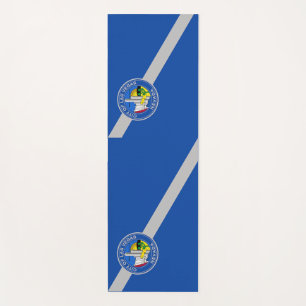 Patriotic Yoga Mats with flag of Las Vegas, USA