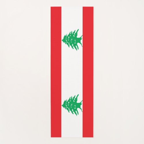 Patriotic Yoga Mats with flag of Lebanon