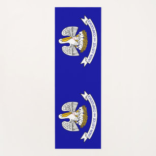 Patriotic Yoga Mats with flag of Louisiana, USA