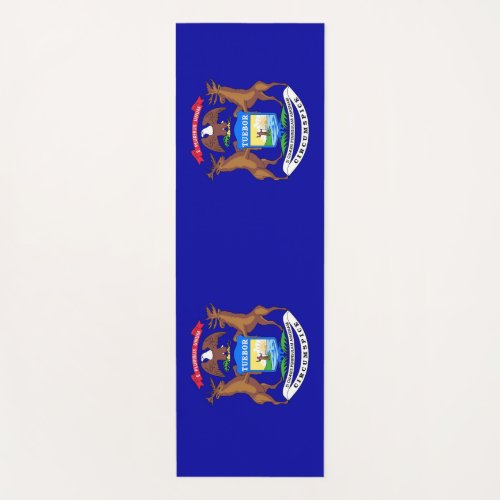 Patriotic Yoga Mats with flag of Michigan