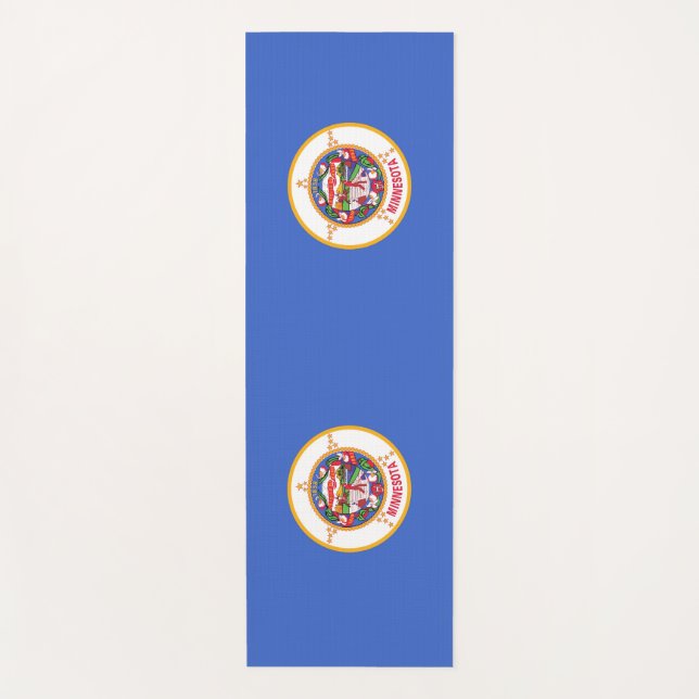 Patriotic Yoga Mats with flag of Minnesota (Front)