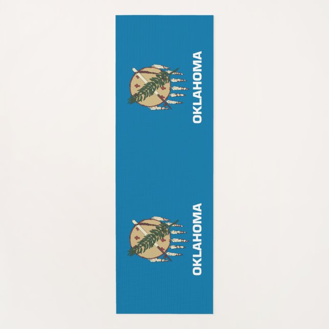 Patriotic Yoga Mats with flag of Oklahoma (Front)