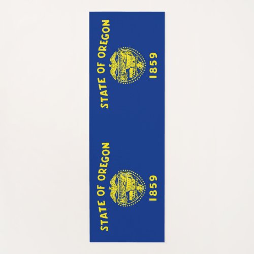 Patriotic Yoga Mats with flag of Oregon