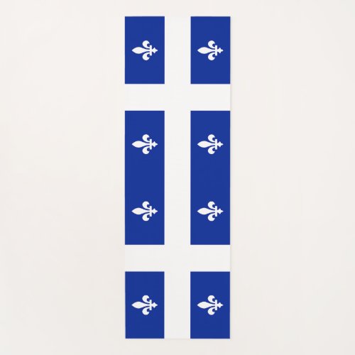 Patriotic Yoga Mats with flag of Quebec Canada