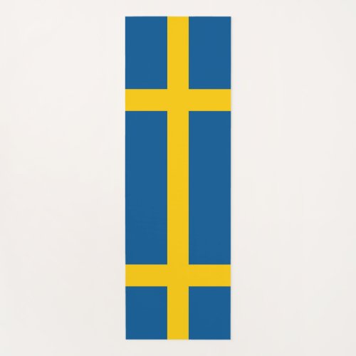 Patriotic Yoga Mats with flag of Sweden