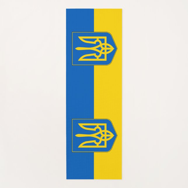 Patriotic Yoga Mats with flag of Ukraine (Front)