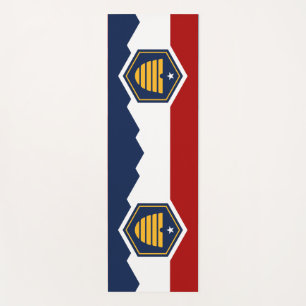 Patriotic Yoga Mats with new flag of Utah, USA