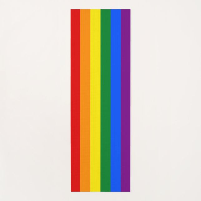 Patriotic Yoga Mats with Pride flag of LGBT (Front)